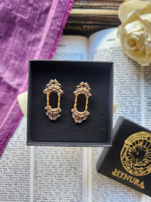 Arcane Resonance Collection - Handmade Bronze Stud Earrings