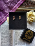 Colección Resonancia Arcana - Pendientes de Bronce con Cristales Marrones Hechos a Mano