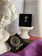 Rosarium Collection Collection - Handmade Bronze Rose Pendant with Pink Crystal