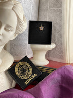 Coleção Flor Eterna – Pendente Flor em Bronze Feito à Mão com Cristal Tanzanita