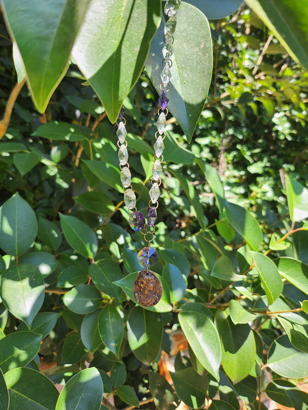 Collar Talismán Celestial – Colgante de Bronce Fairycore – Joyería de Cristal de Brujería – Regalo Romántico Boho – Amuleto Encantado