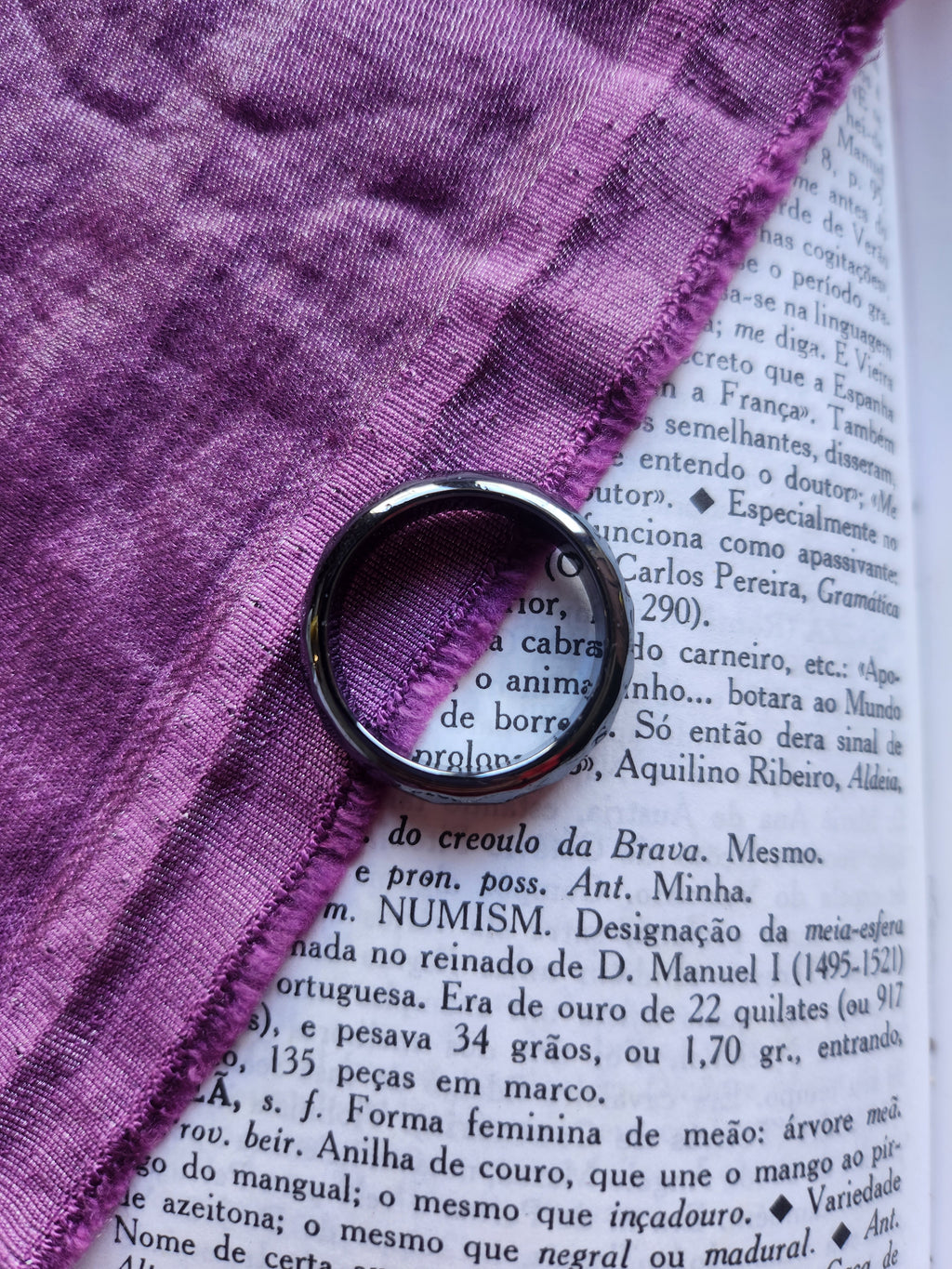 Hematite Ring Faceted Cut