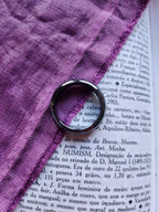 Hematite Ring Faceted Cut