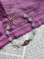 Arcane Resonance Collection - Aquamarine & Copper Bracelet