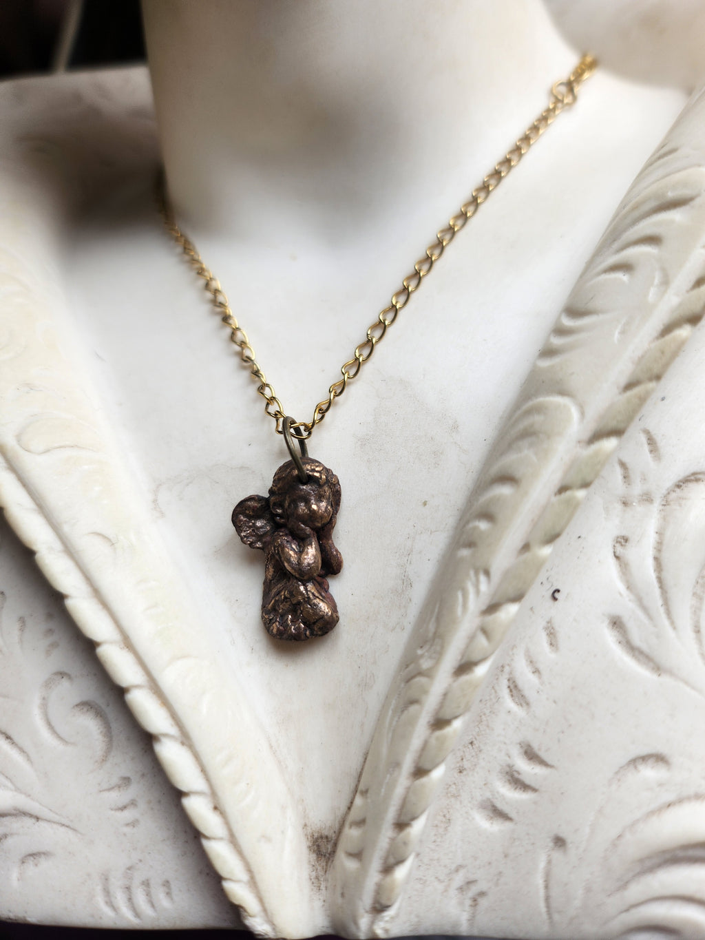 Echoes Of Heaven Collection- Handmade Bronze Angel Pendant