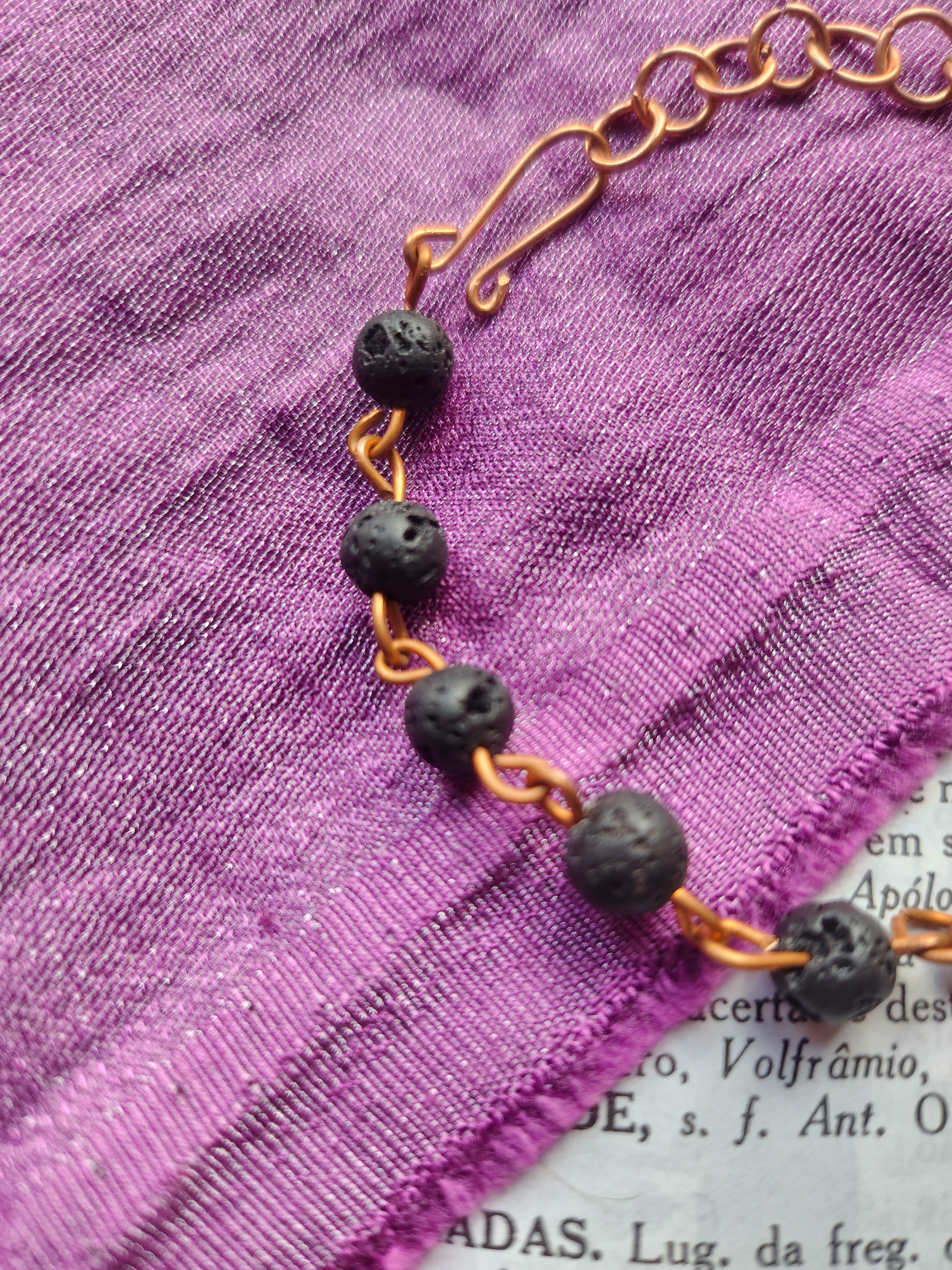 Arcane Resonance Collection - Volcanic Stone & Copper Bracelet
