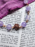 Rosarium Collection - Amethyst & Copper Bracelet