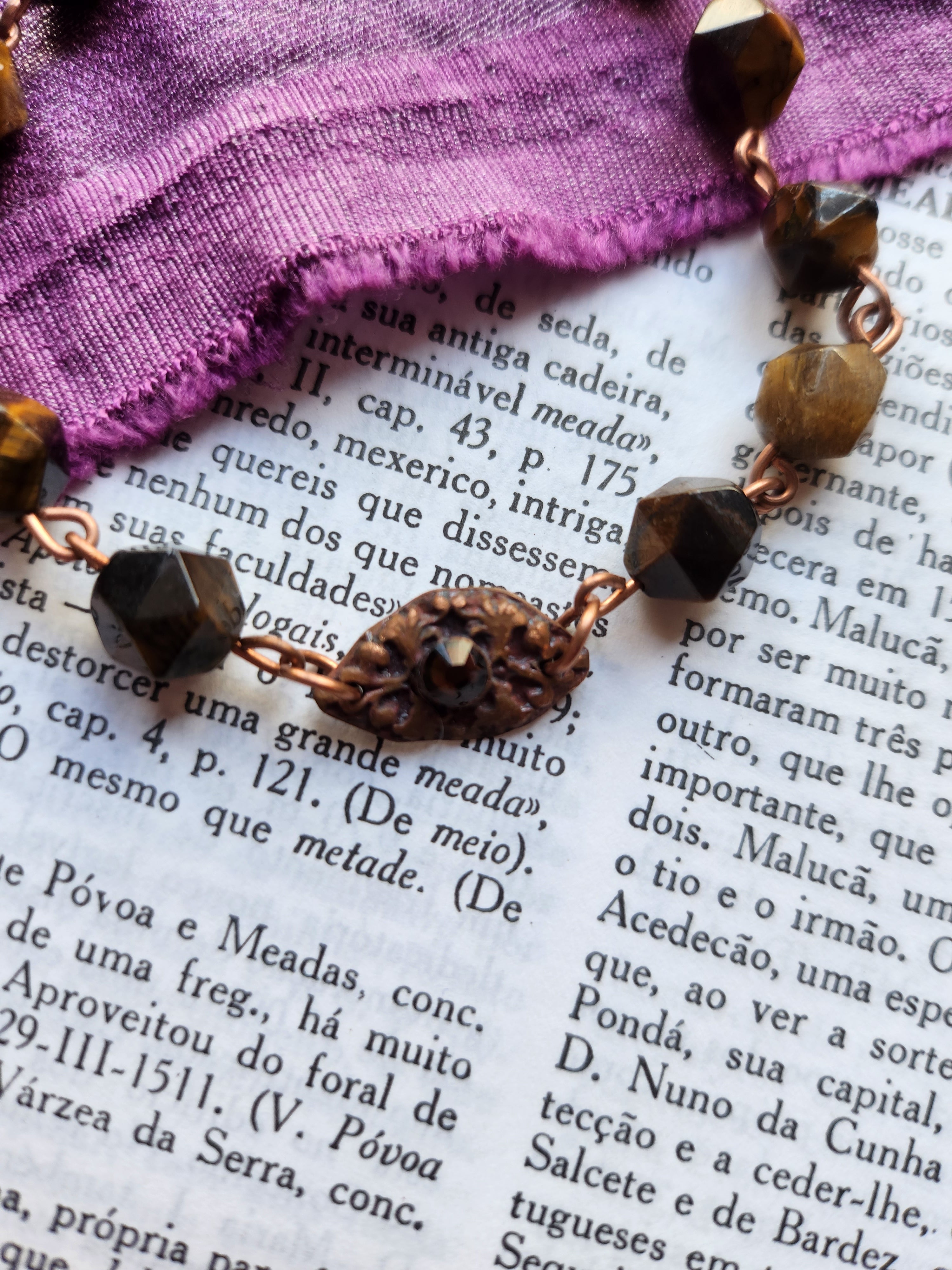 Arcane Resonance Collection - Tiger's Eye & Copper Bracelet