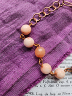 Rosarium Collection - Pink Opal & Copper Bracelet