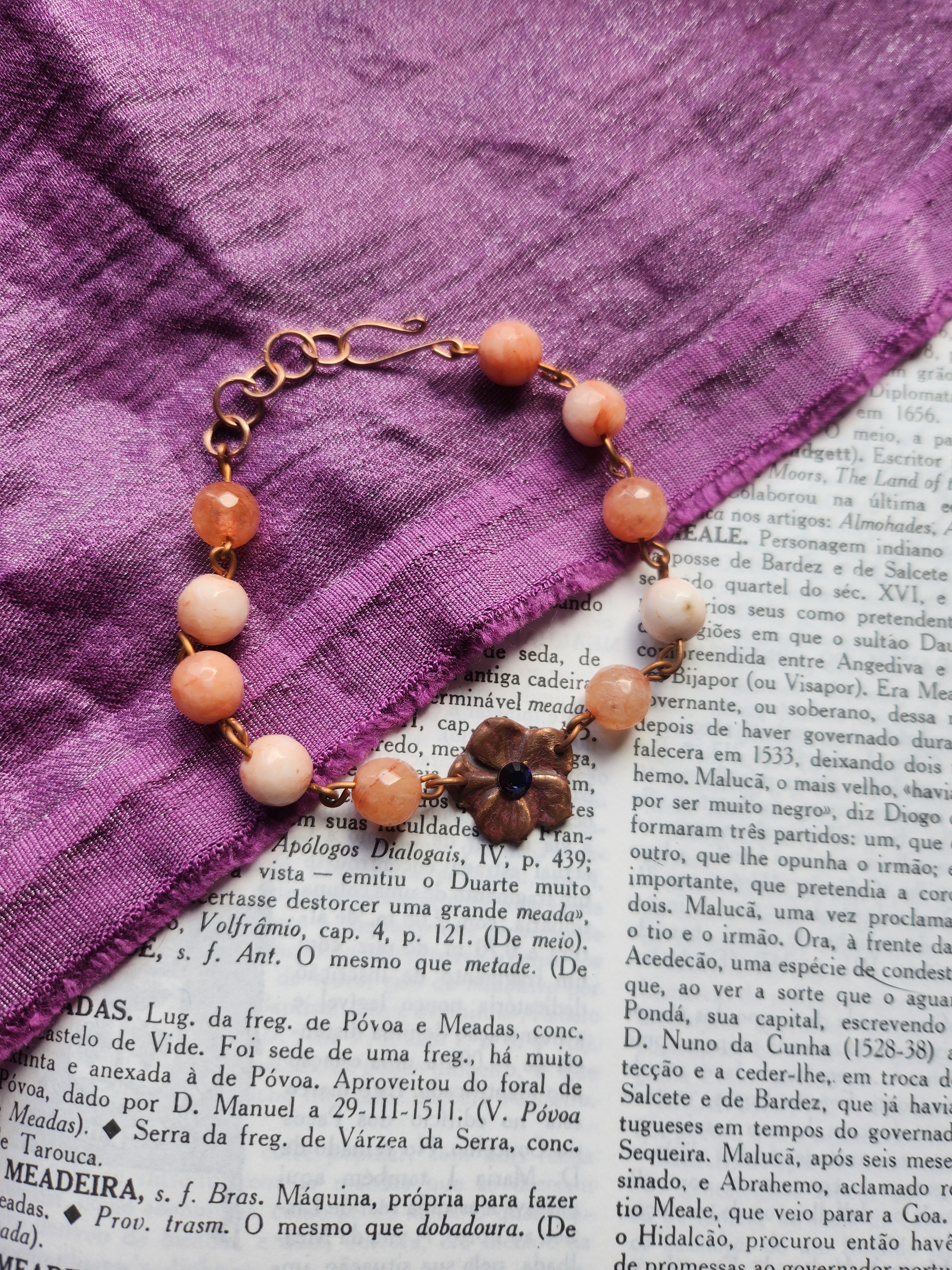 Eternal Bloom Collection - Pink Opal & Copper Bracelet