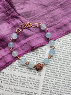 Rosarium Collection - Aquamarine & Copper Bracelet
