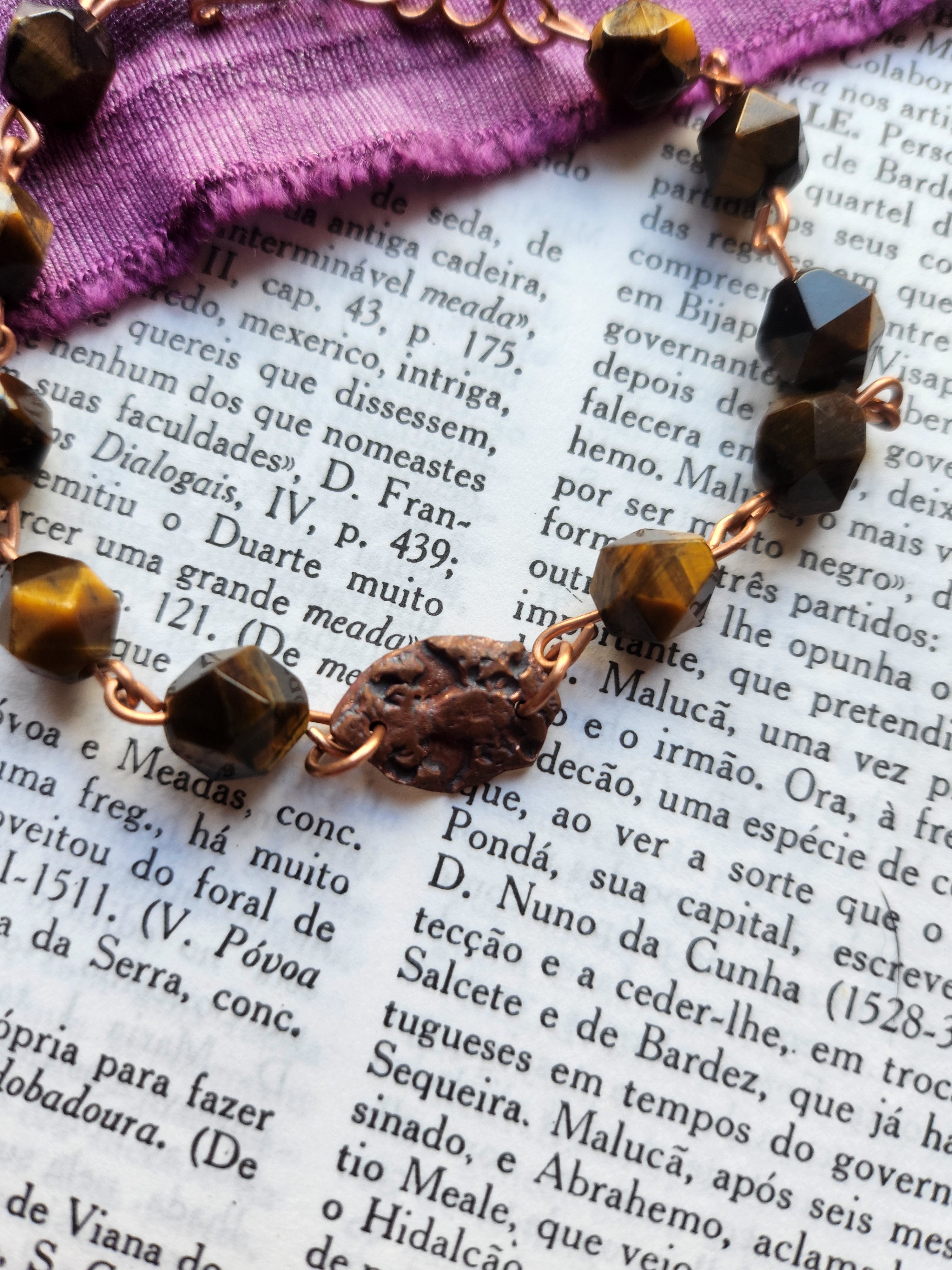 Mystic Baroque Collection - Tiger’s Eye & Copper Bracelet