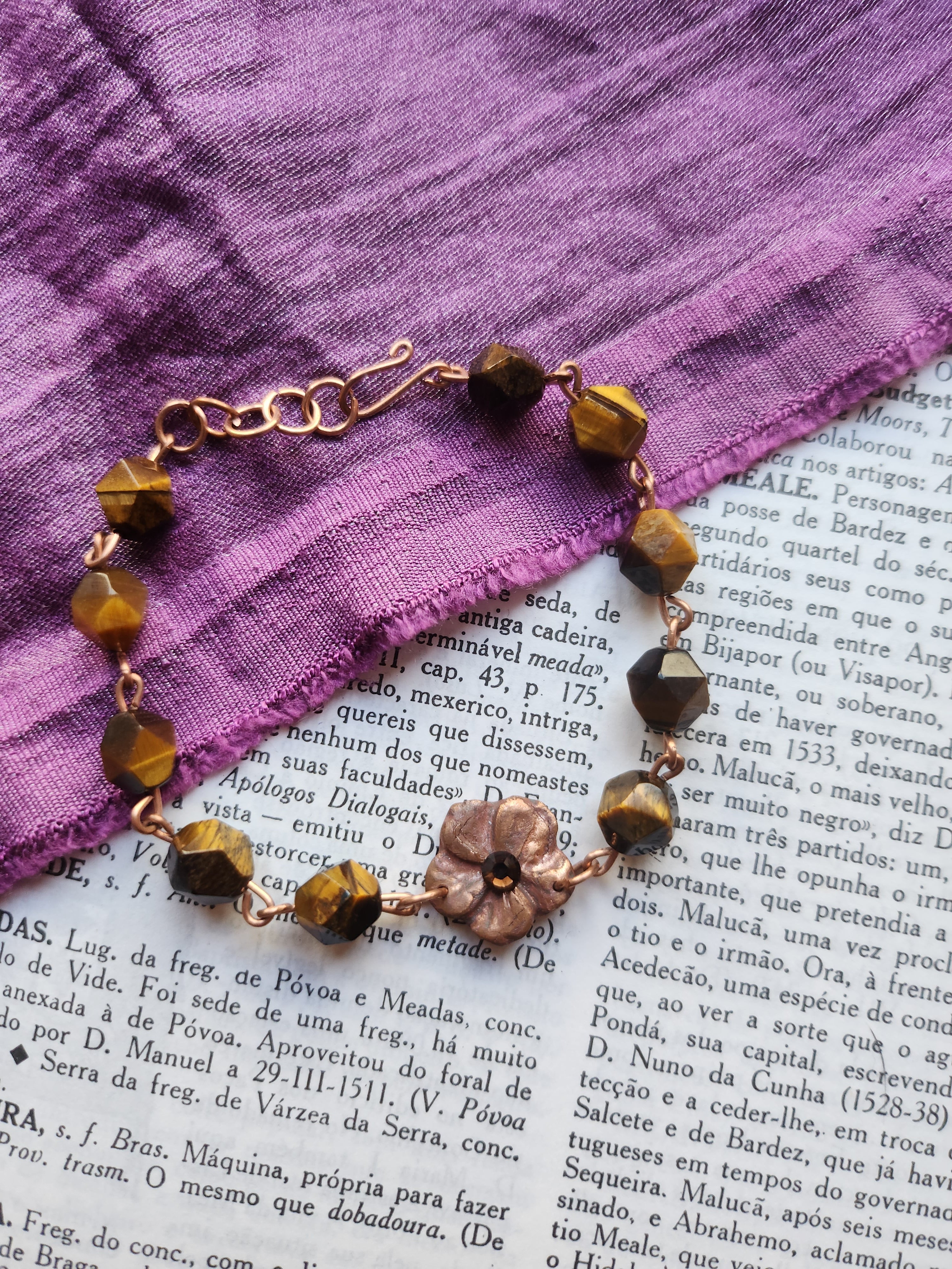 Eternal Bloom Collection - Tiger’s Eye & Copper Bracelet