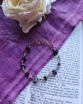 Snowflake Obsidian & Copper Bracelet