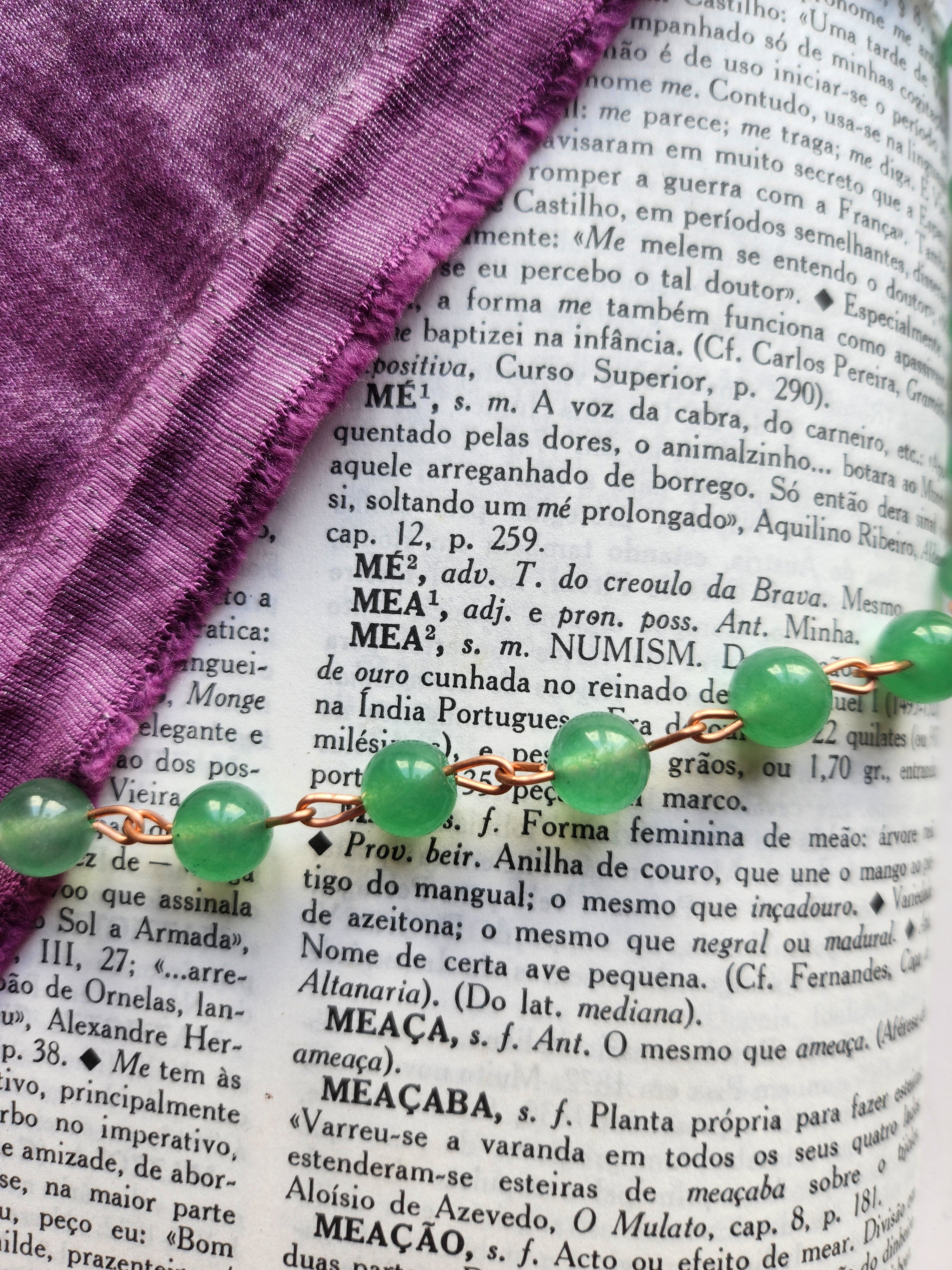 Green Fluorite & Copper Necklace