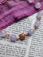 Handmade Amethyst & Copper Bracelet