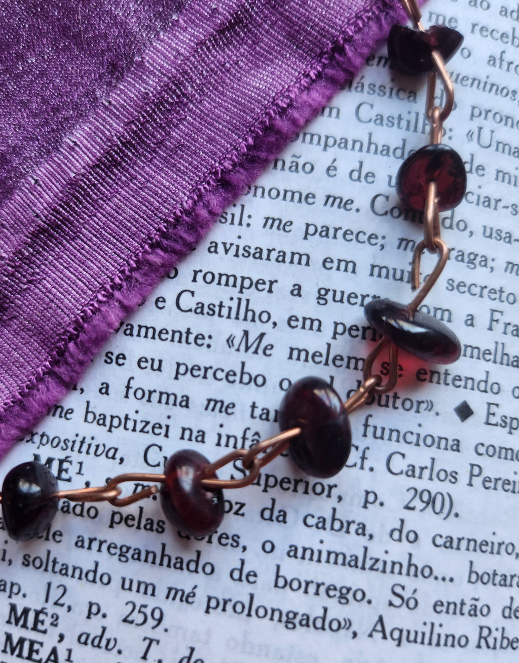 Garnet & Copper Bracelet