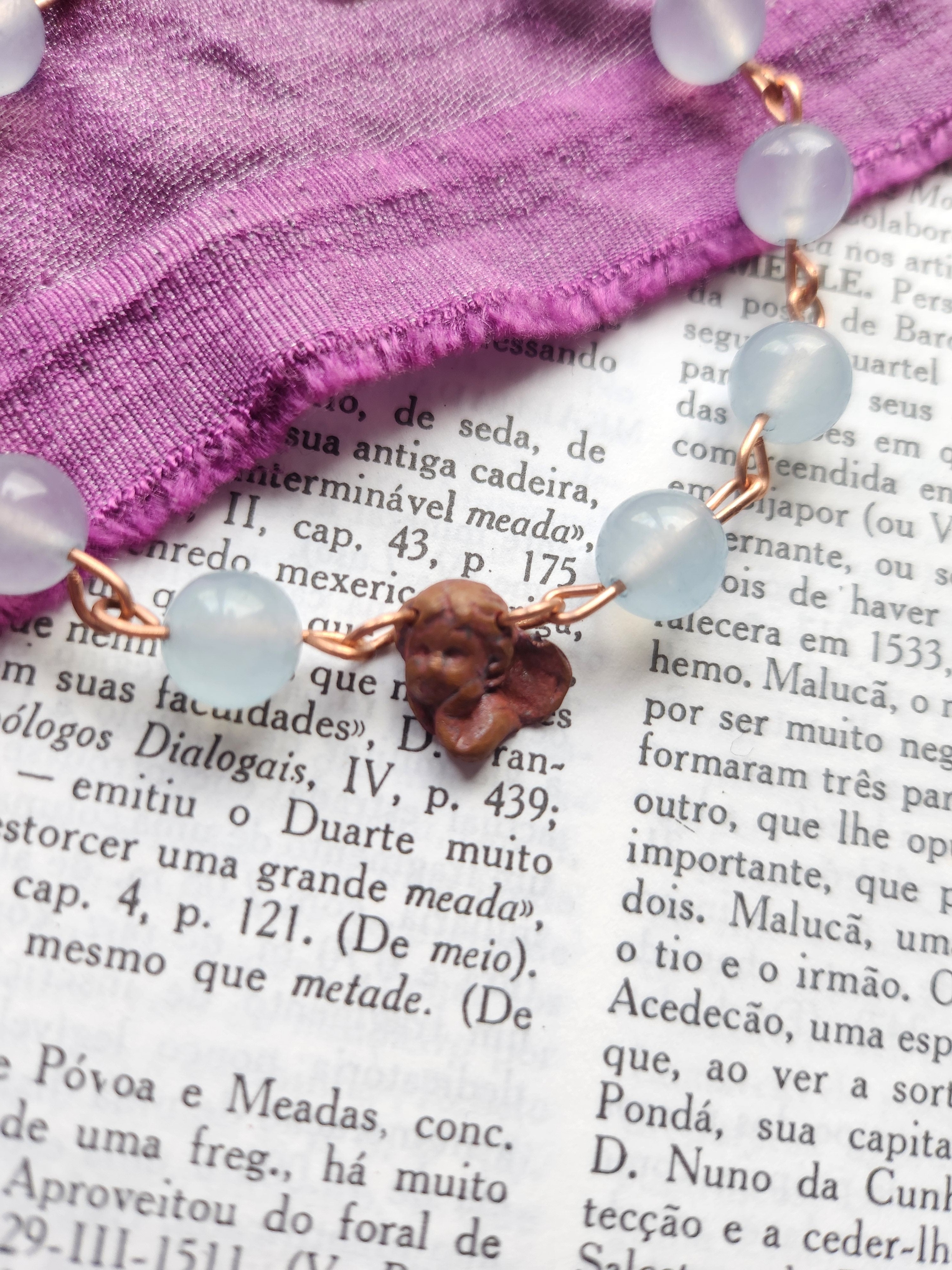 Echoes Of Heaven Collection - Aquamarine & Copper Bracelet