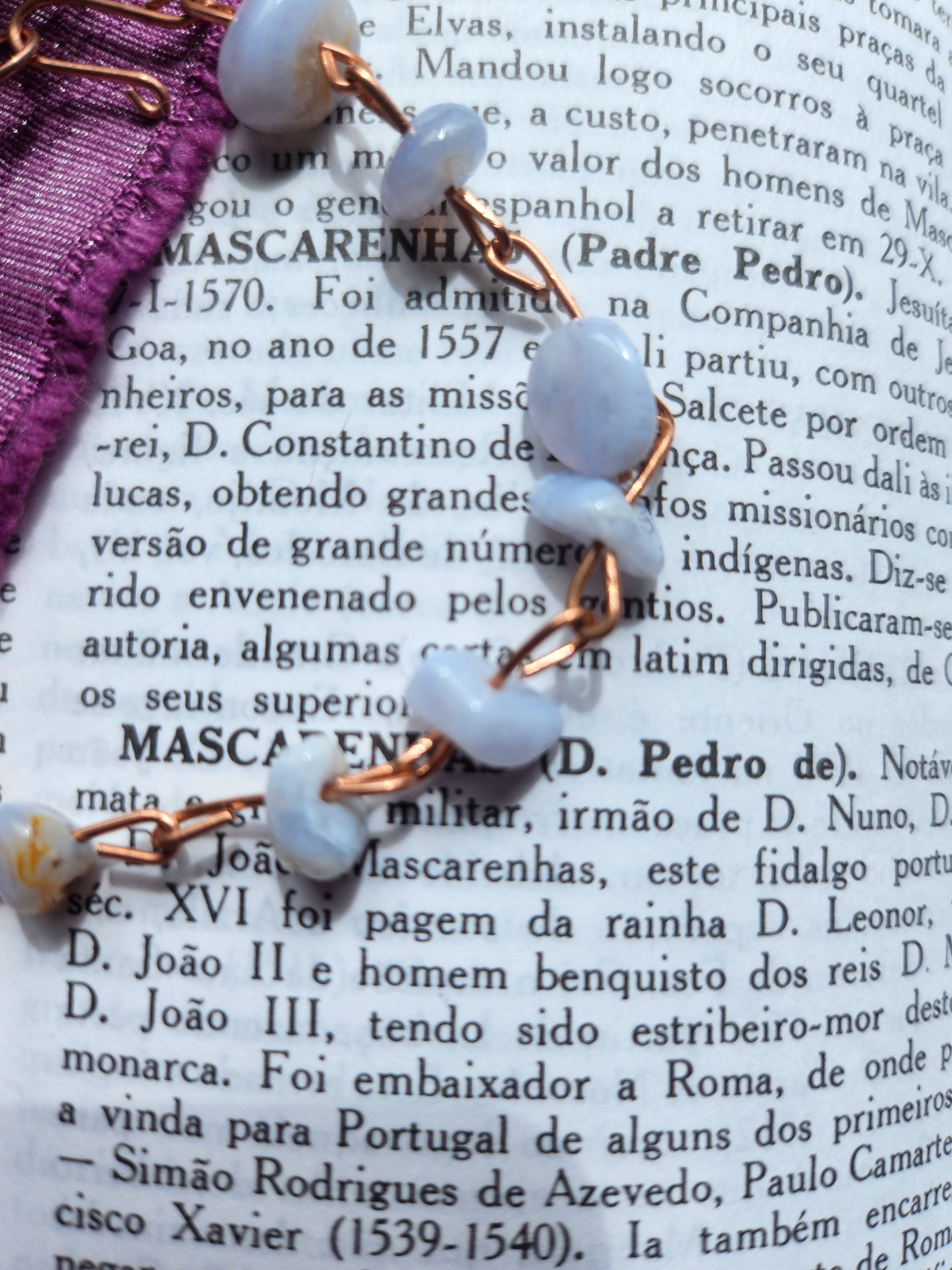Chalcedony & Copper Bracelet