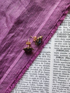 Coleção Flor Eterna – Brincos de Flor de Cristal Feitos à Mão com Cristal Azul Claro