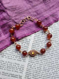 Colección Resonancia Arcana - Pulsera de cornalina y cobre