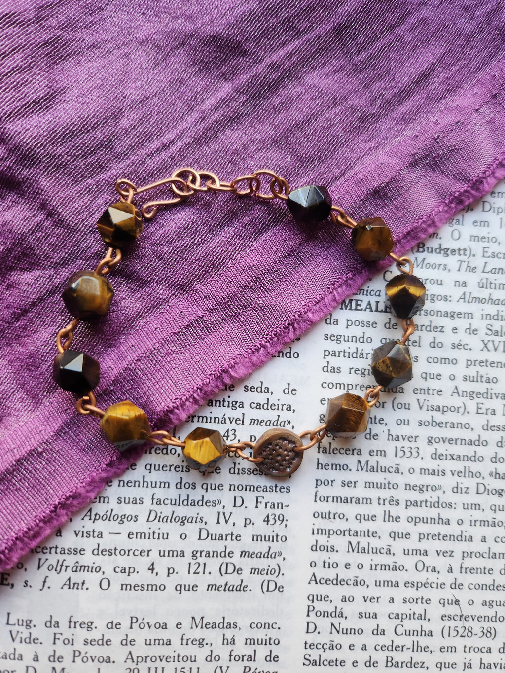 Handmade Tiger’s Eye & Copper Bracelet