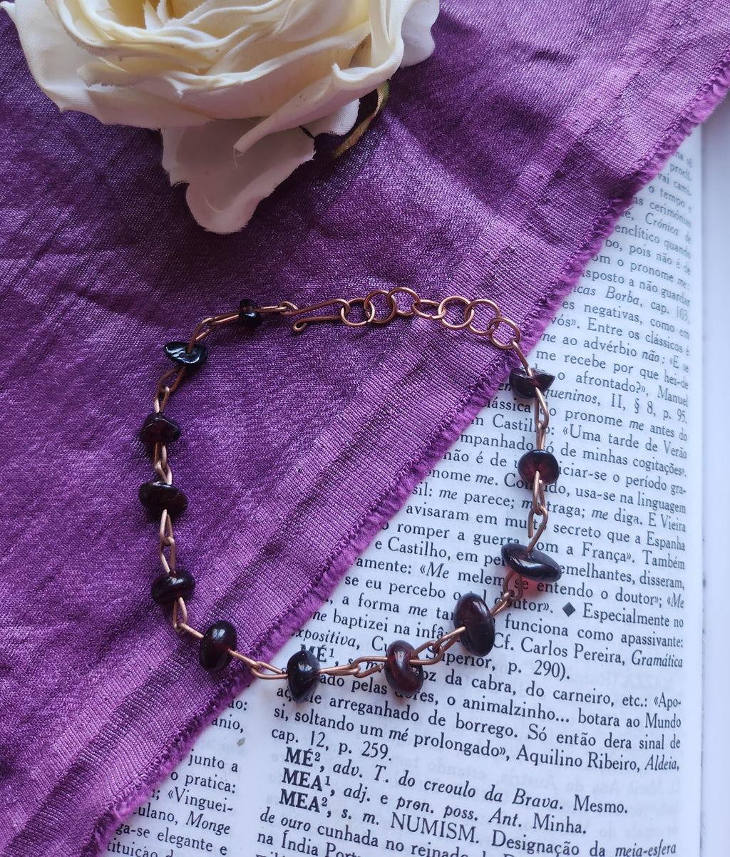 Garnet & Copper Bracelet