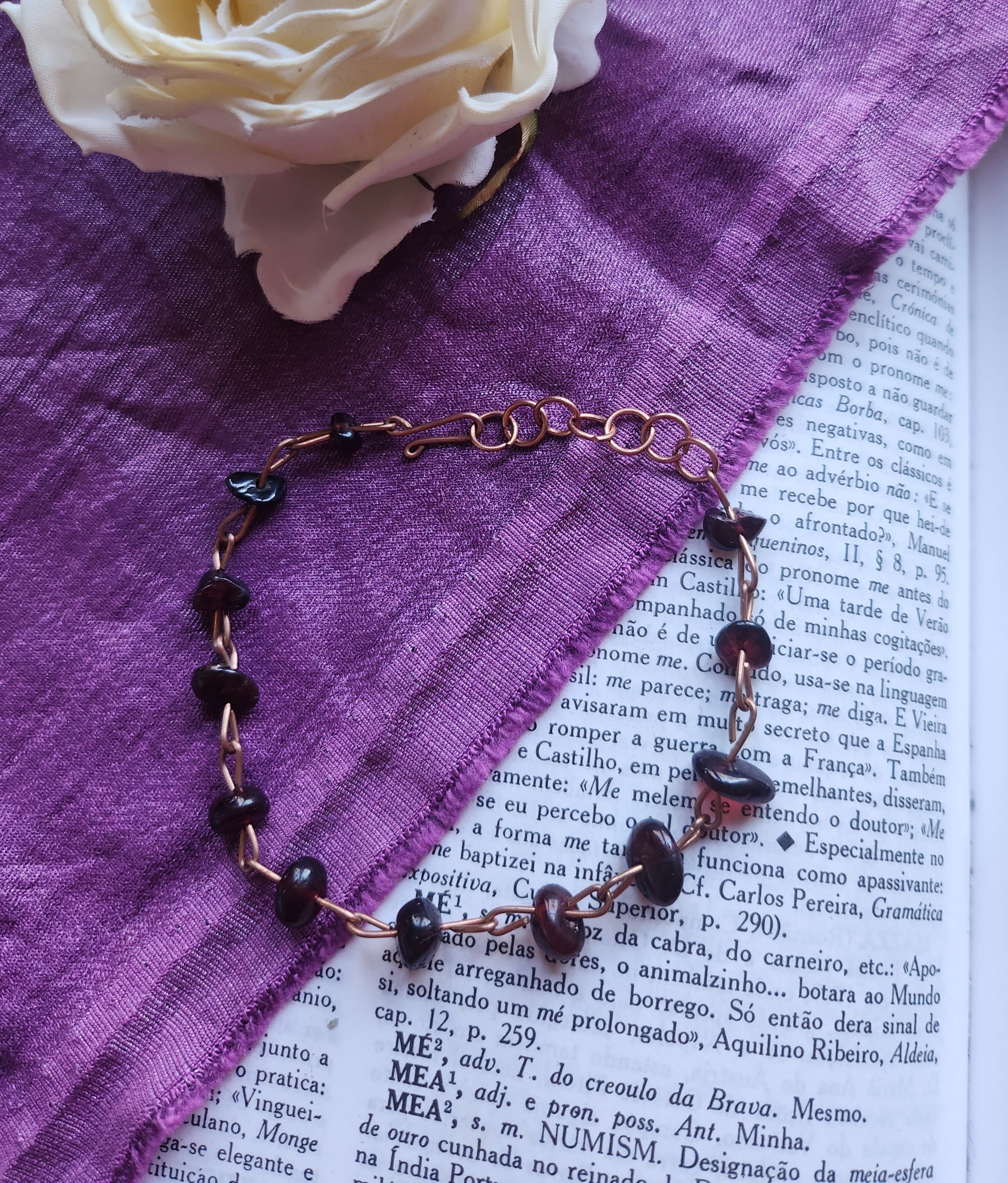 Garnet & Copper Bracelet
