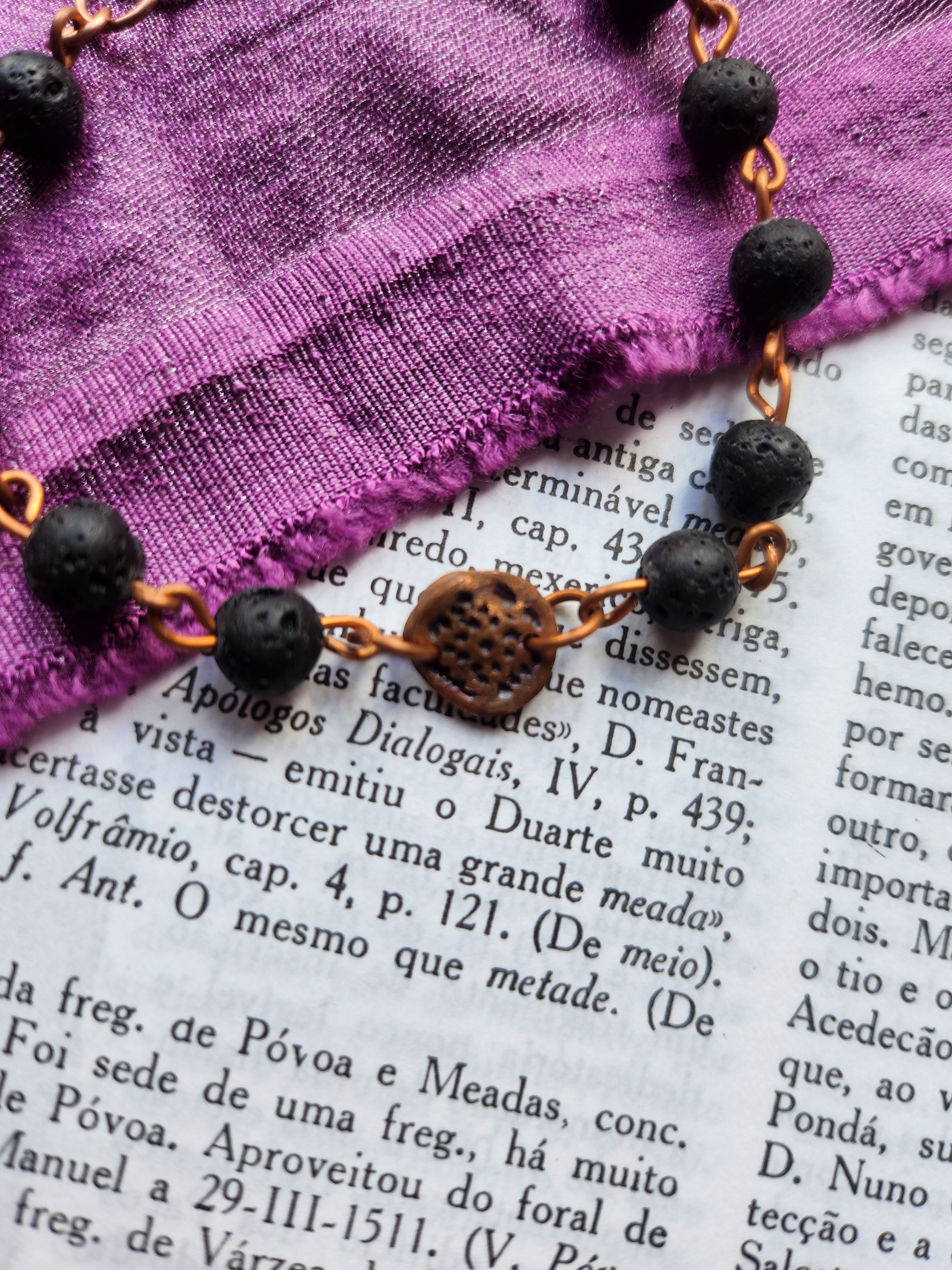 Handmade Volcanic Stone & Copper Bracelet