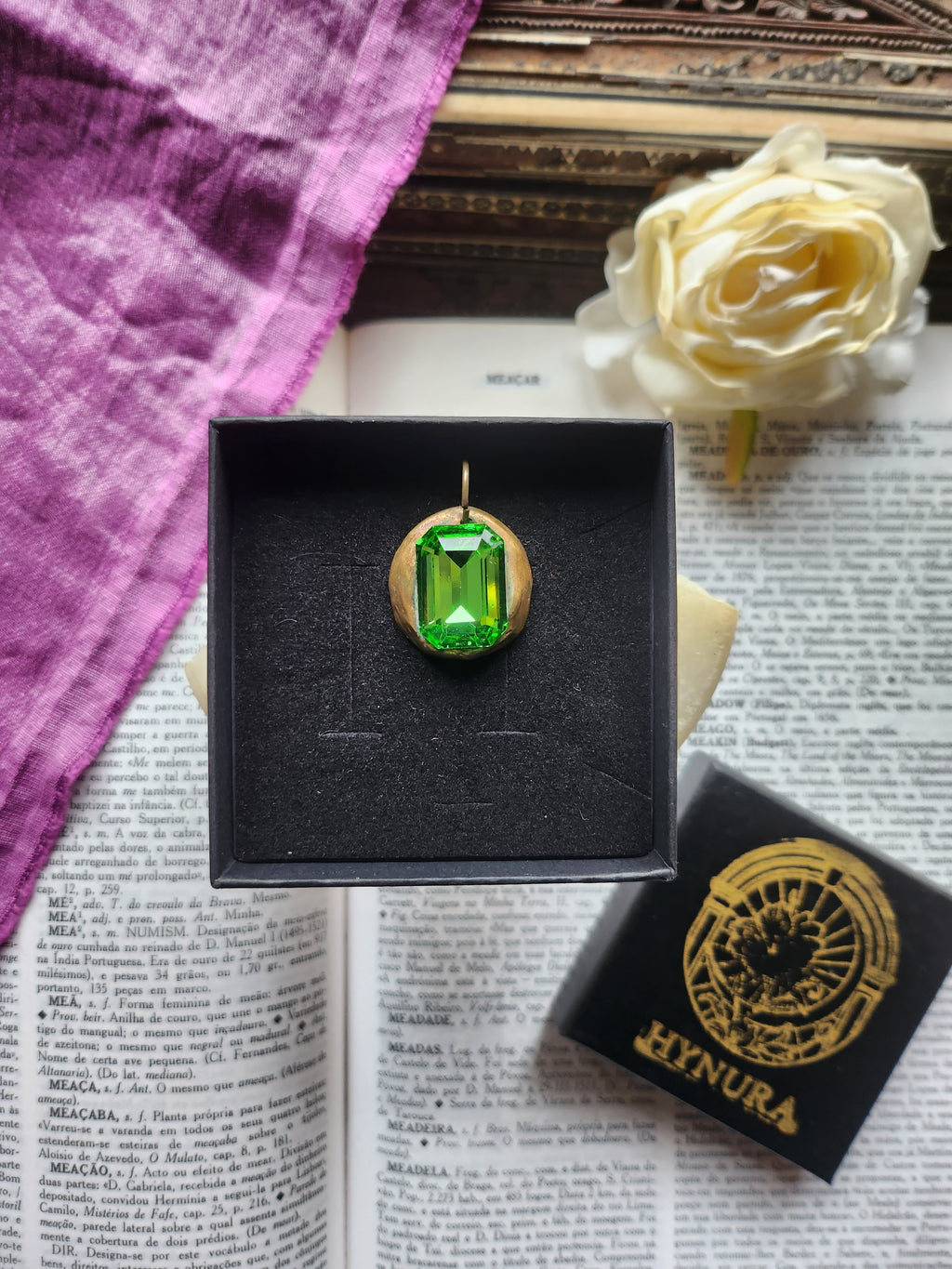 Handmade Emerald Pendant with Green Crystal Pendant