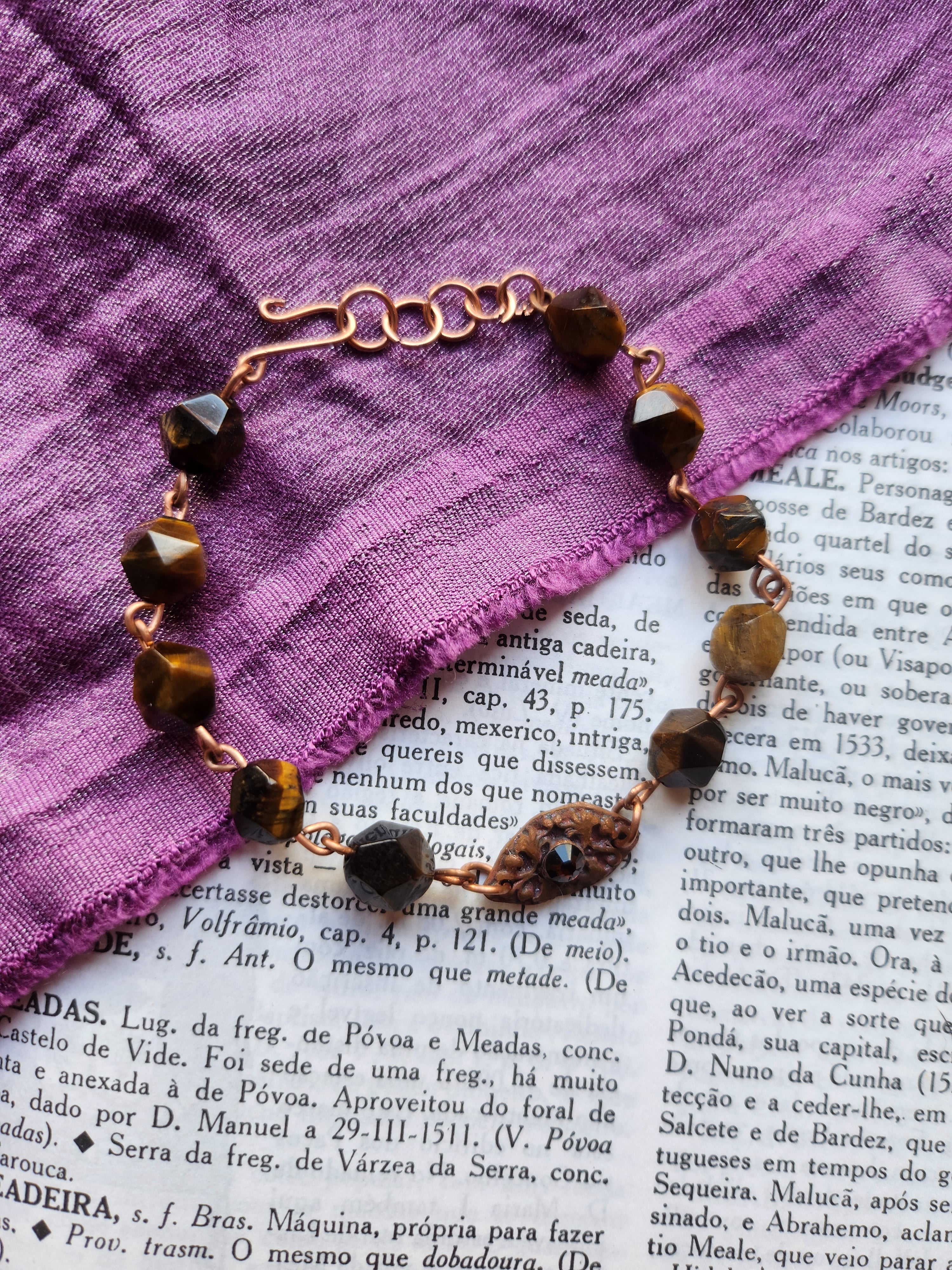 Arcane Resonance Collection - Tiger's Eye & Copper Bracelet