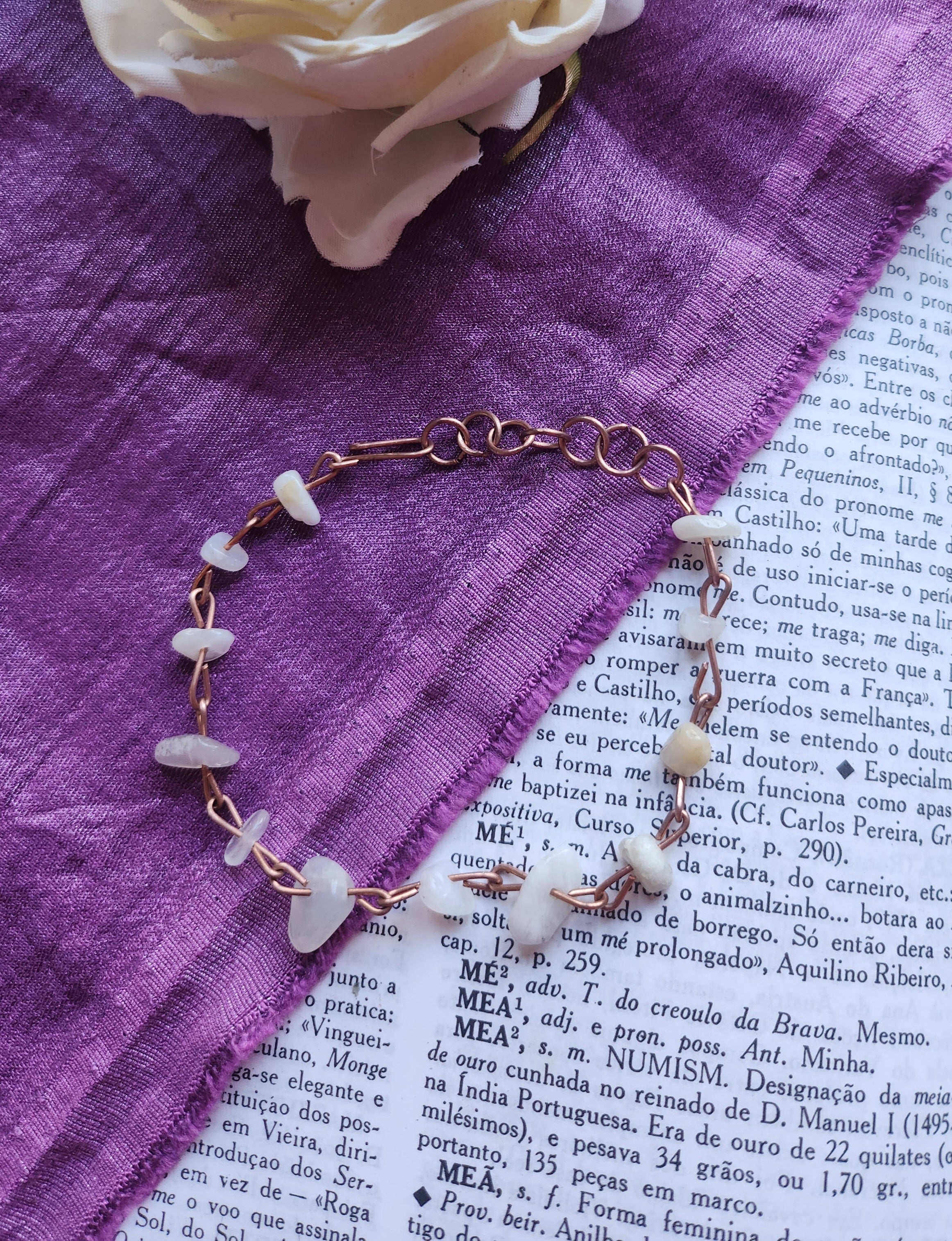 Moonstone & Copper Bracelet