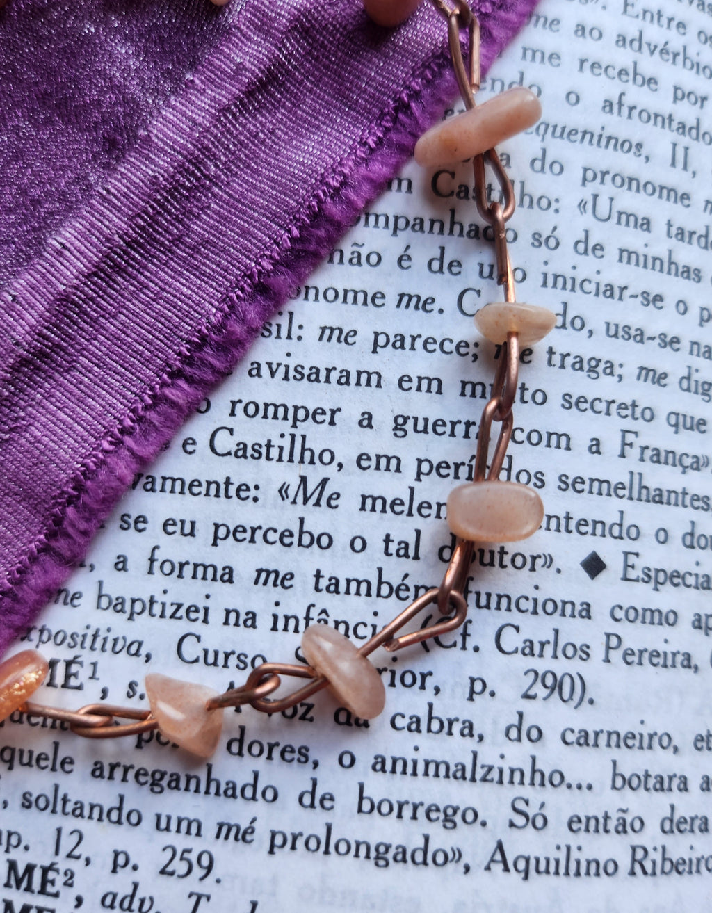 Sunstone & Copper Bracelet