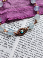 Arcane Resonance Collection - Aquamarine & Copper Bracelet