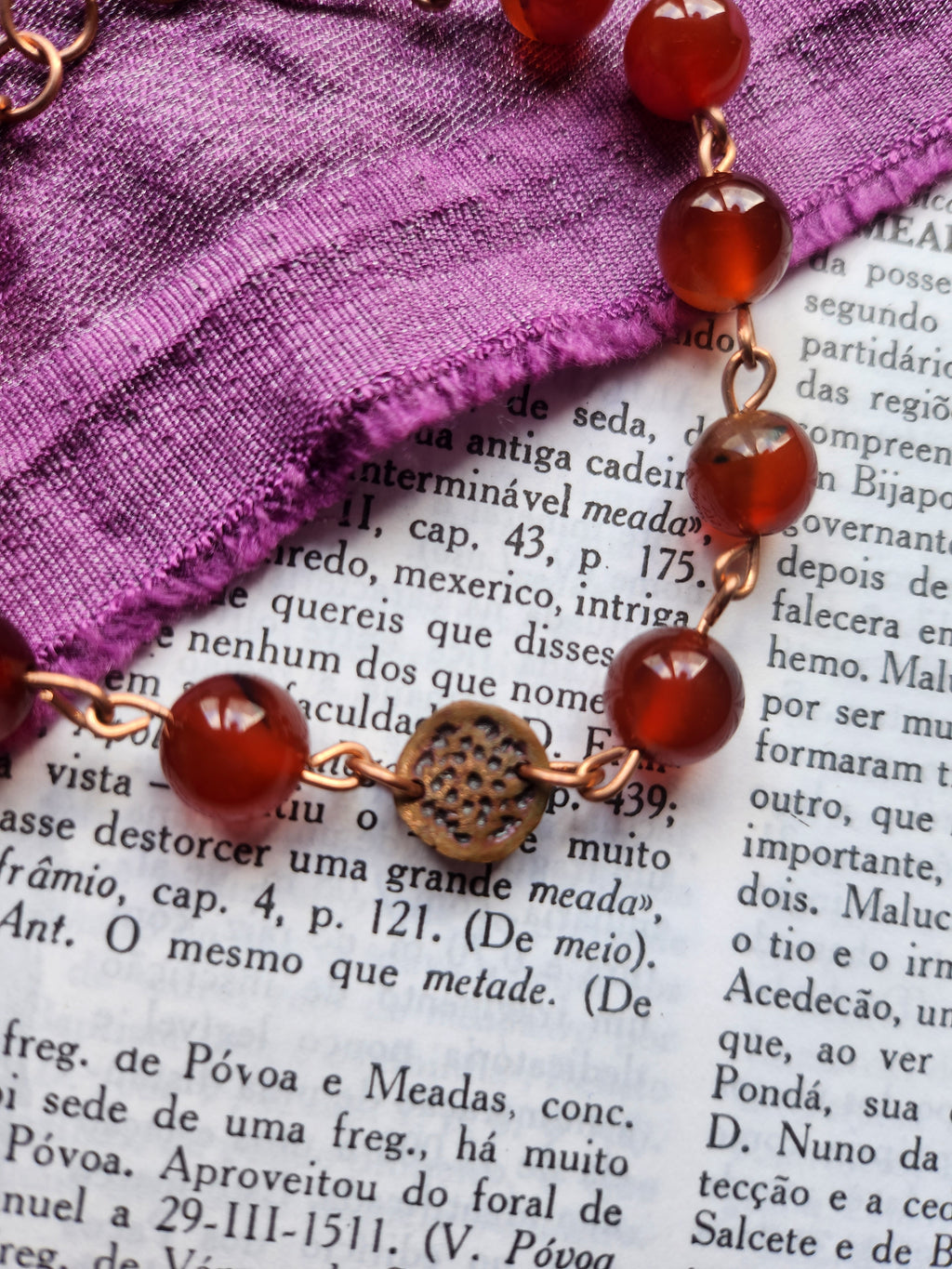 Handmade Carnelian & Copper Bracelet